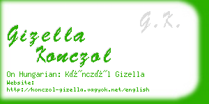 gizella konczol business card